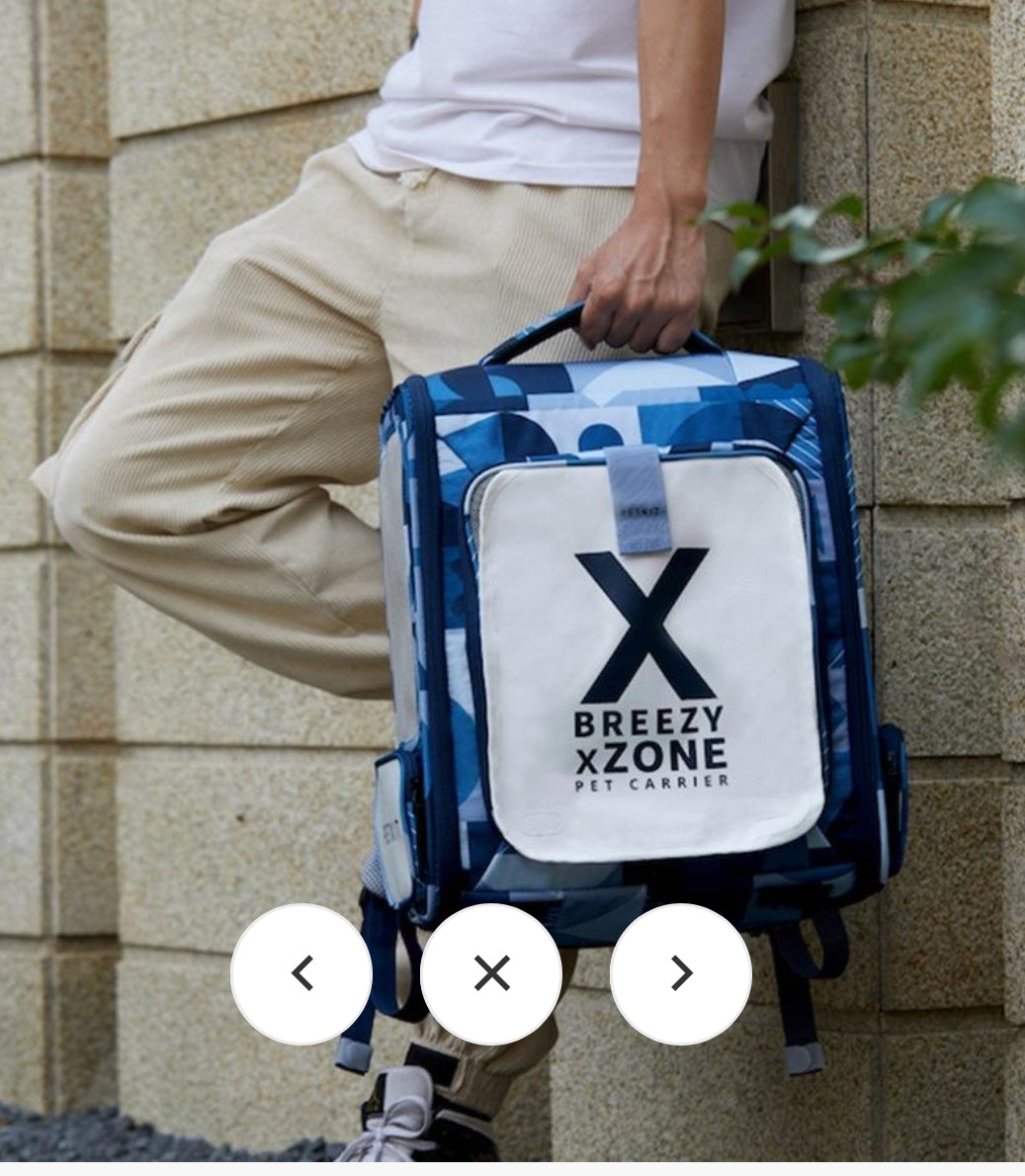 Petkit 43cm Breezy Xzone Pet Dog/Cat Carrier Travel Portable Carry Bag Blue