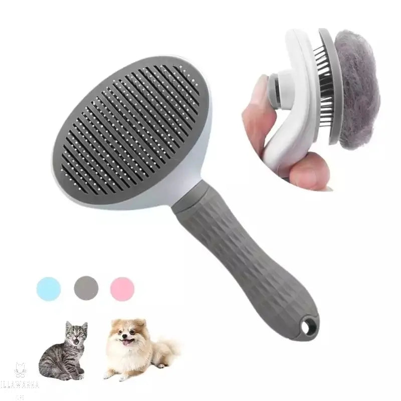 Cat Hair Brush - Self Cleaning Round Illawarra Cat Rescue Support