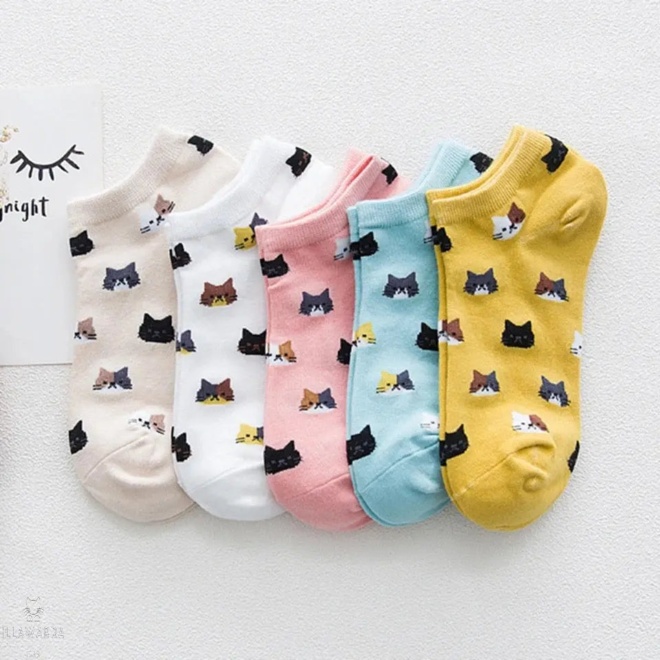 Cat Themed Socks Aus (Size 6-9) Stretch Illawarra Cat Rescue Support Shop