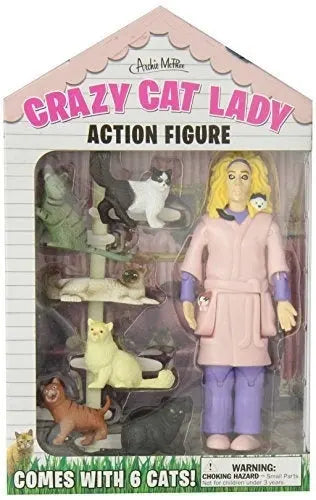 Crazy Cat Lady Action Figure Archie Mcphee