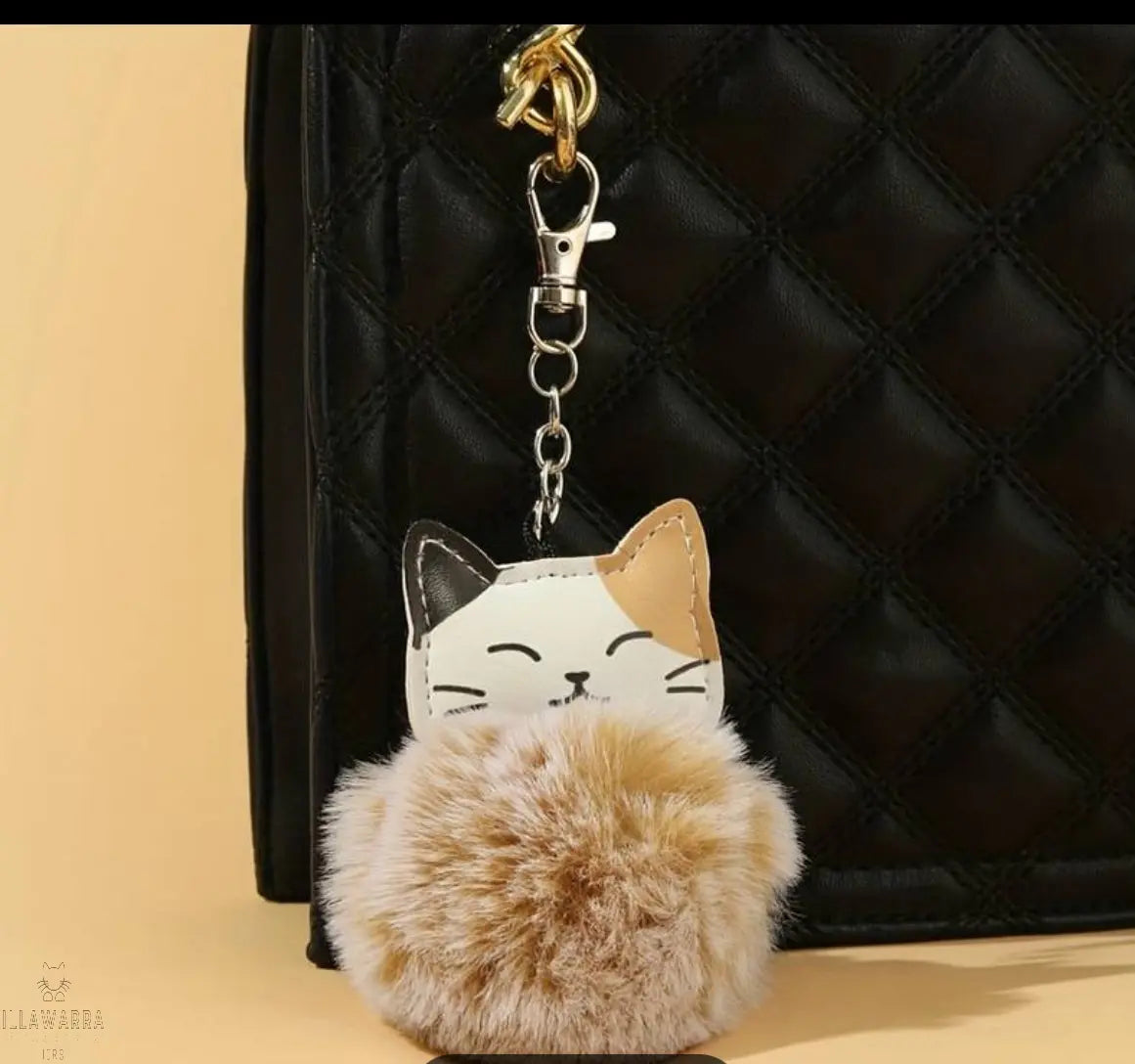 Cute Cat Pom Pom Key Ring Illawarra Cat Rescue Support Shop