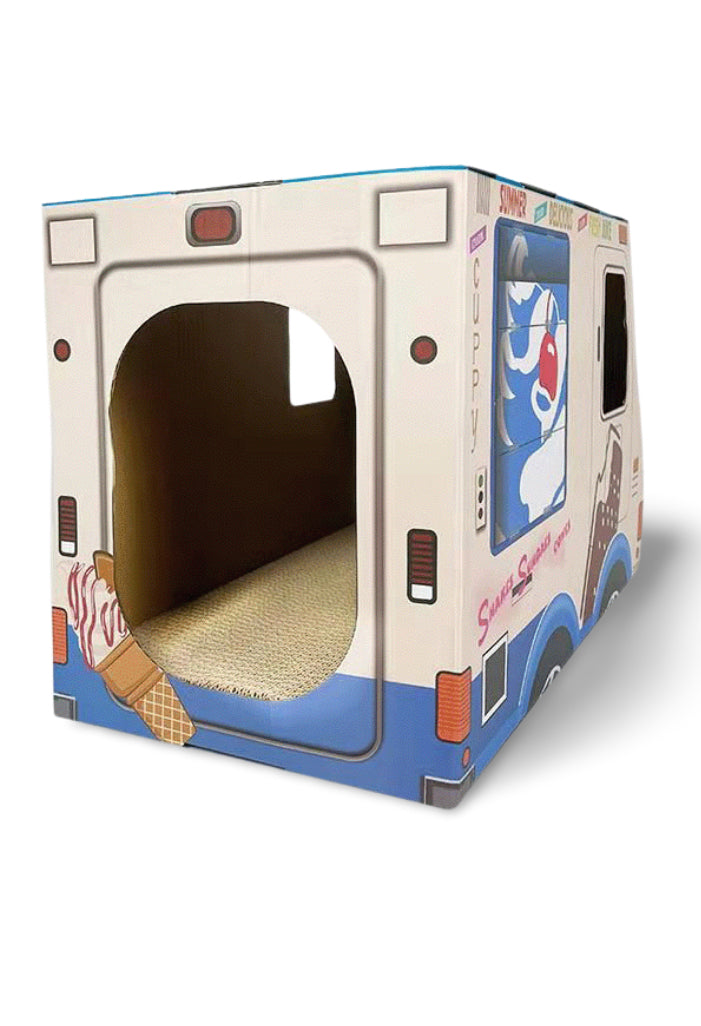 ZODIAC Cat Scratcher-Ice Cream Van- Blue