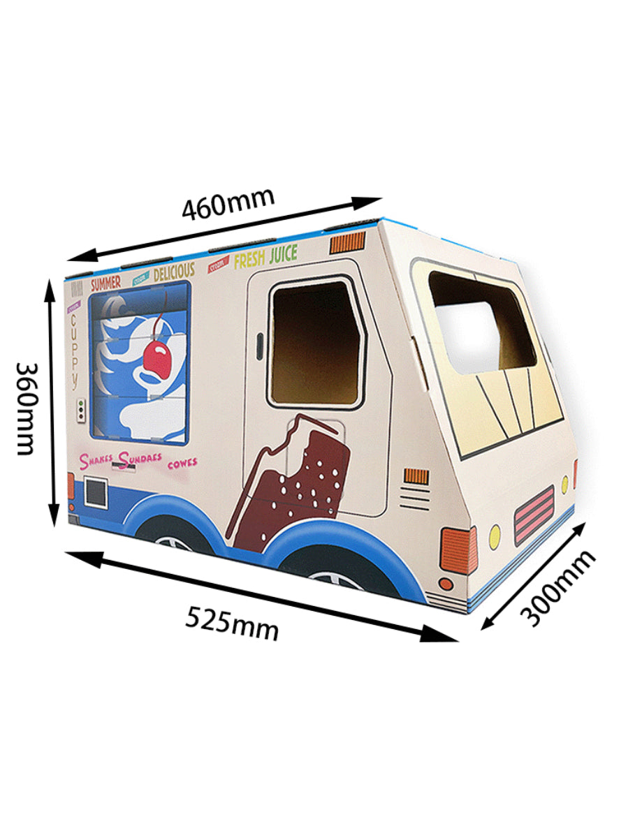 ZODIAC Cat Scratcher-Ice Cream Van- Blue
