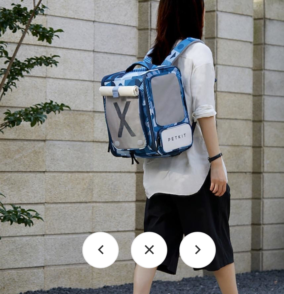 Petkit 43cm Breezy Xzone Pet Dog/Cat Carrier Travel Portable Carry Bag Blue