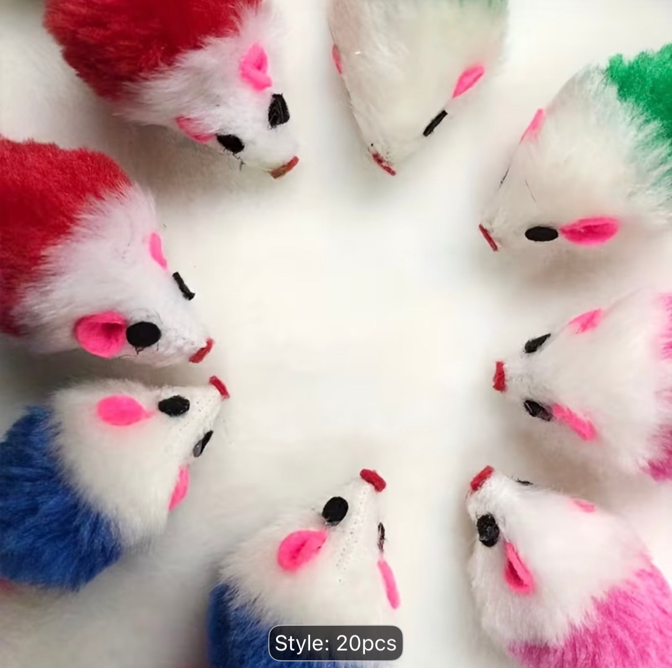 Toy Mice with Feathers - Cat Toy