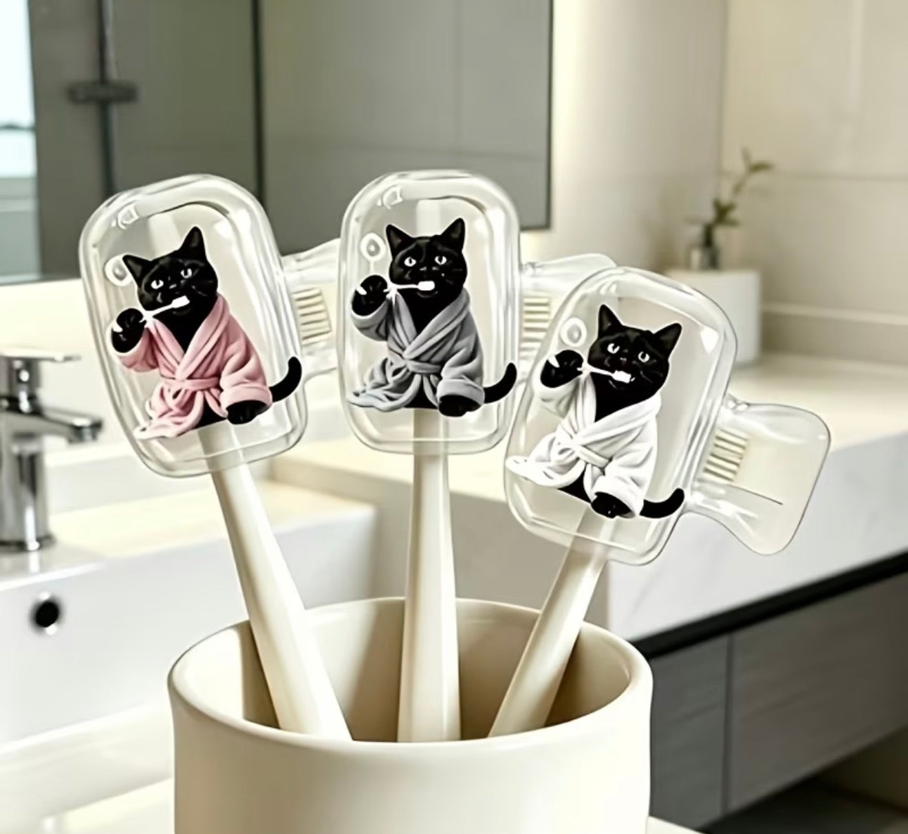 Set of 4 Toothbrush Head Covers