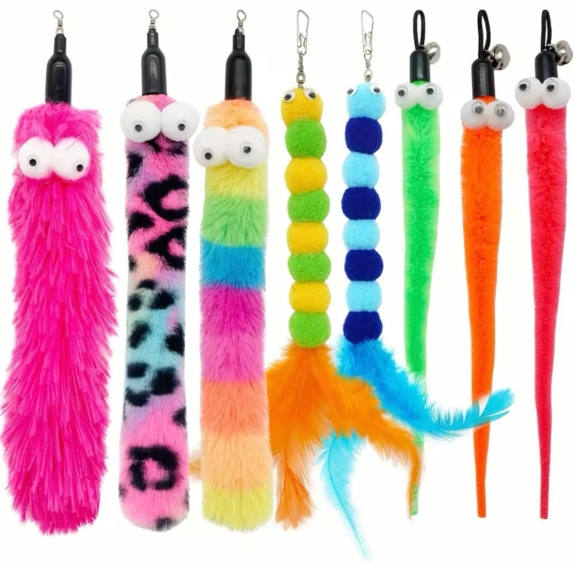 Cat Toy Wand with 8 Toy Attachments