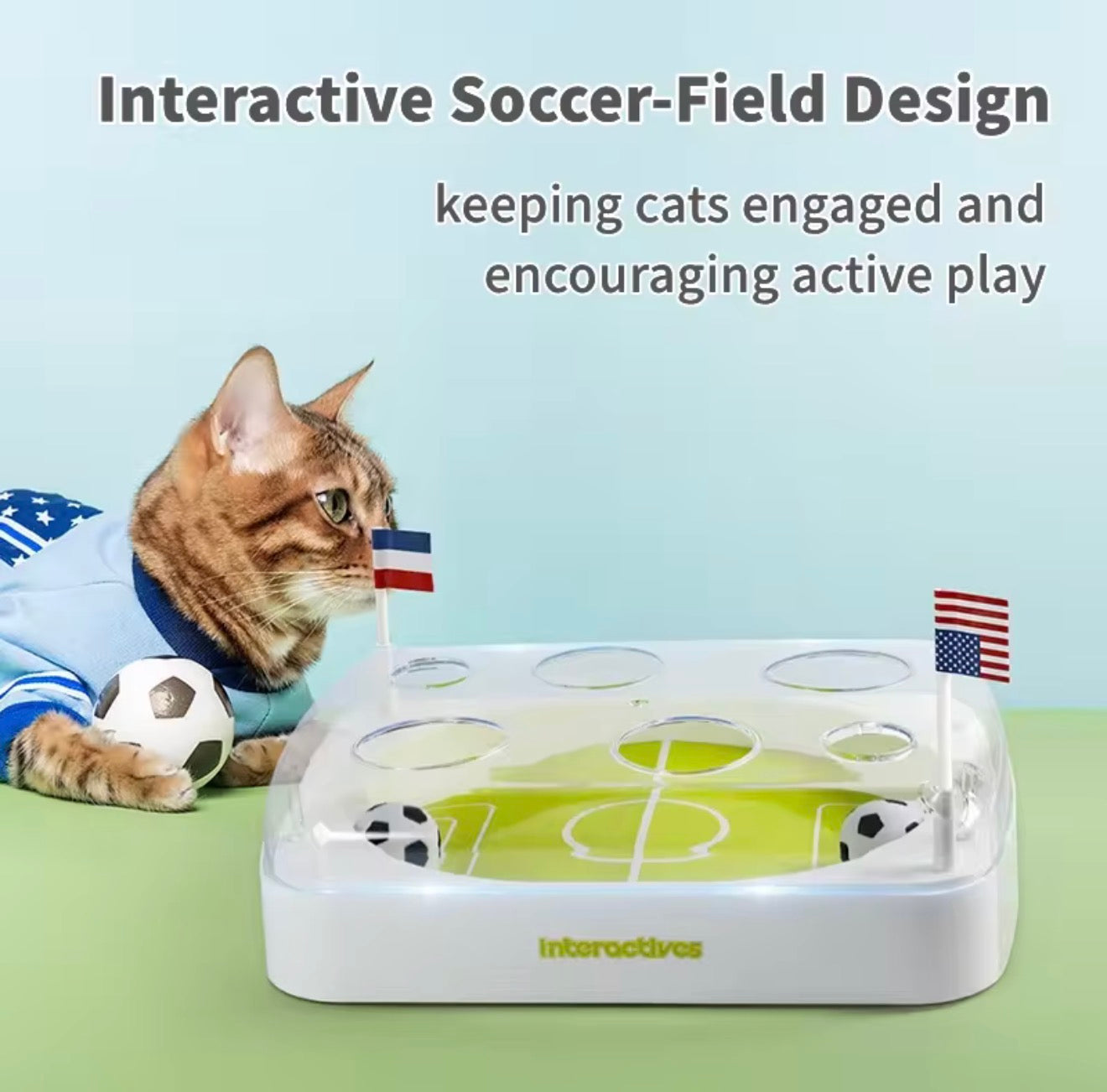 AFP Soccer Kick Play Interactive Cat Toy