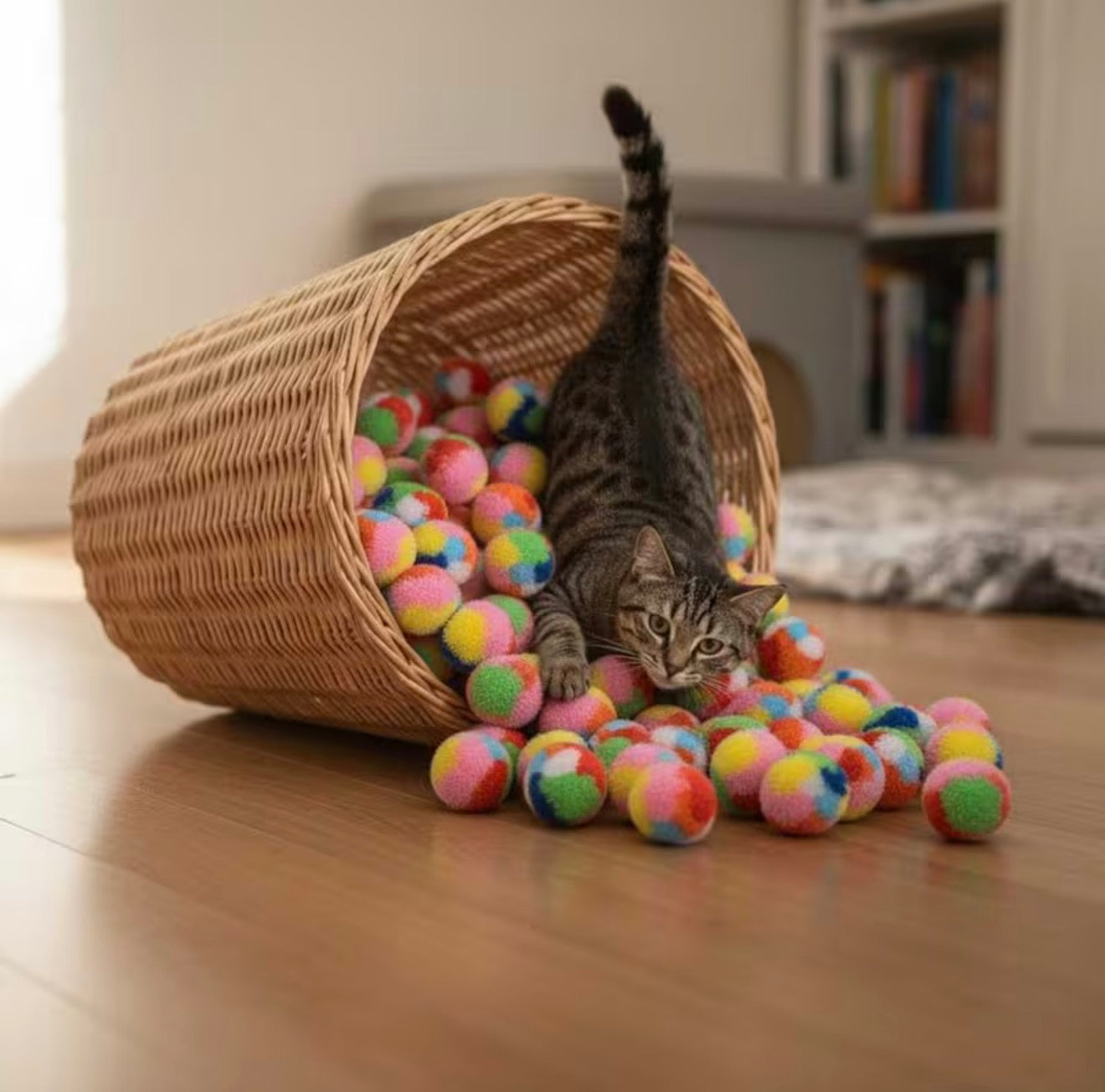 20pcs/set Plush Ball Cat Toys