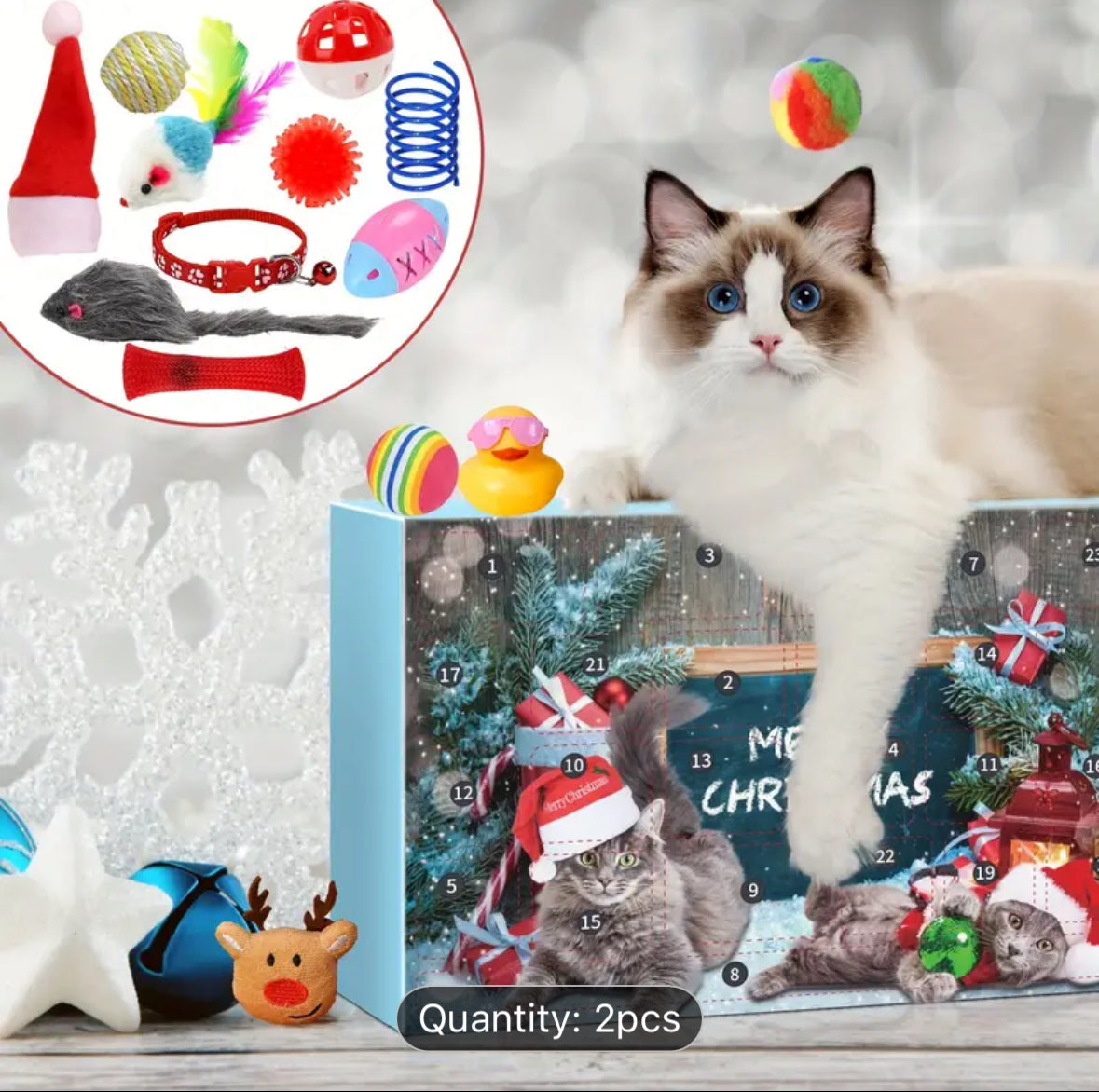 Christmas Cat Toy Advent Calendar