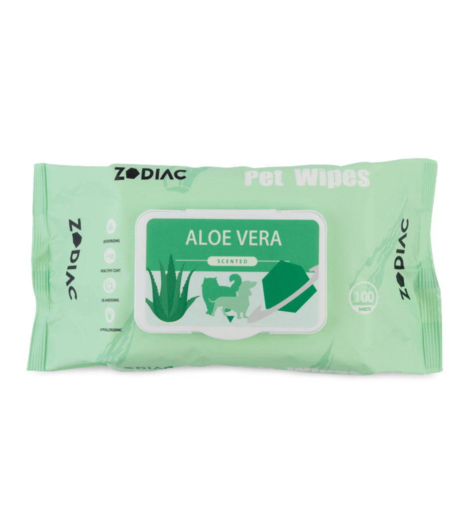 ZODIAC Green Tea Pet Wipes 100 Pcs/Bag