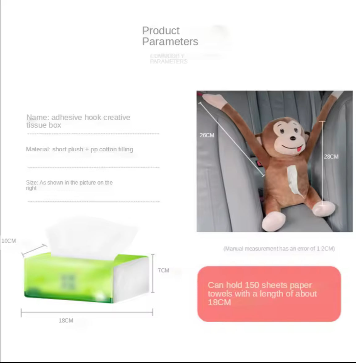 Hanging Car Tissue Holder