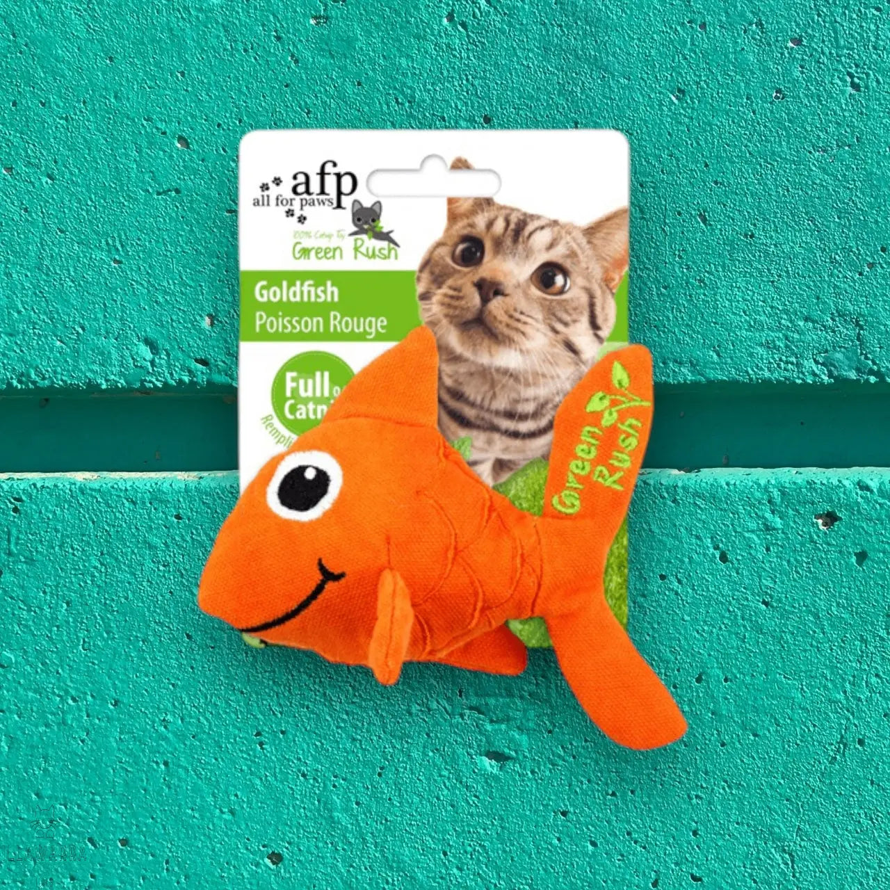 Green Rush Goldfish Cat Toy All For Paws