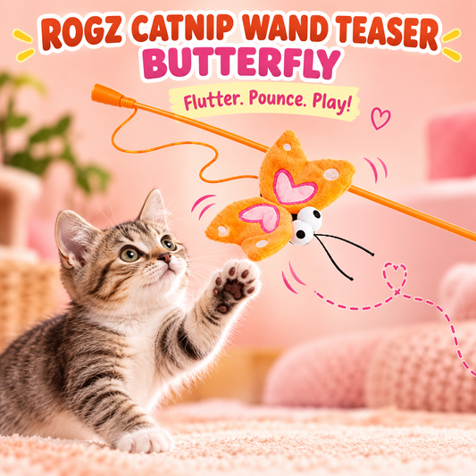Catnip Wand Teaser Butterfly