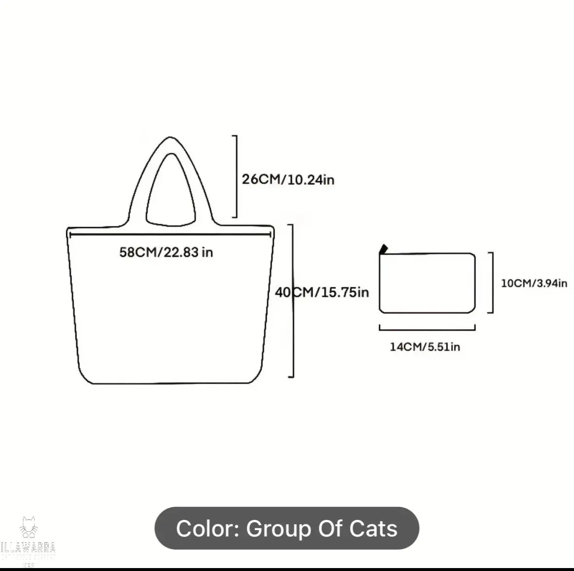 Large Capacity Group Of  Cats Eco-Friendly Bag Illawarra Cat Rescue Support